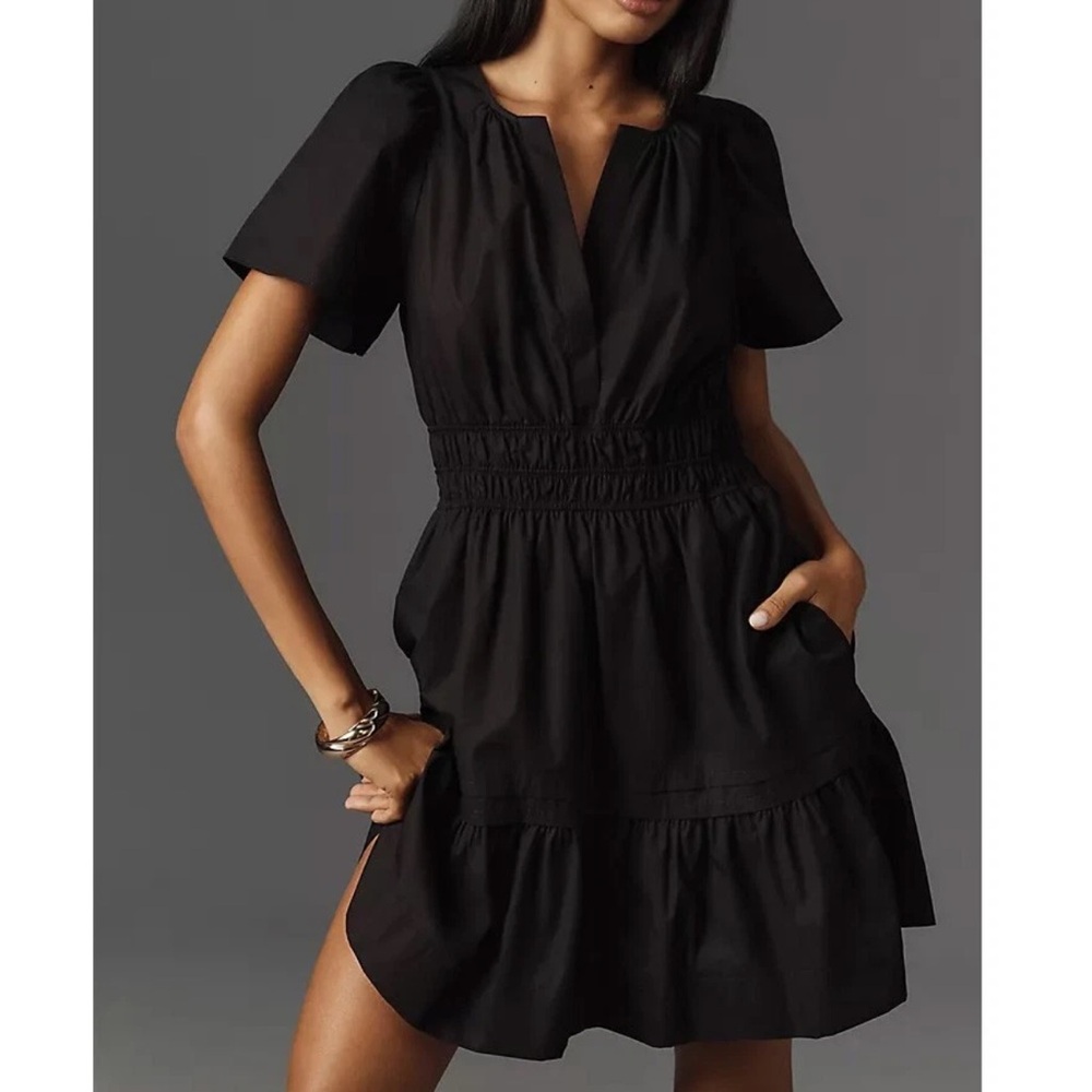 Anthropologie Black Mini Dress